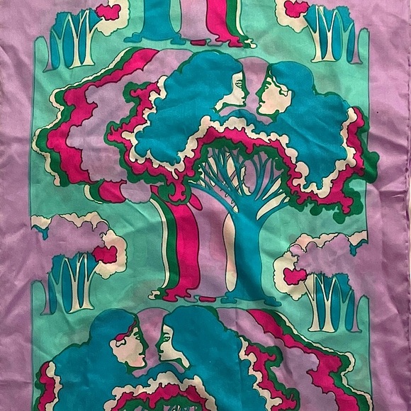 Vintage Chereskin Silk Print Scarf - Picture 1 of 9